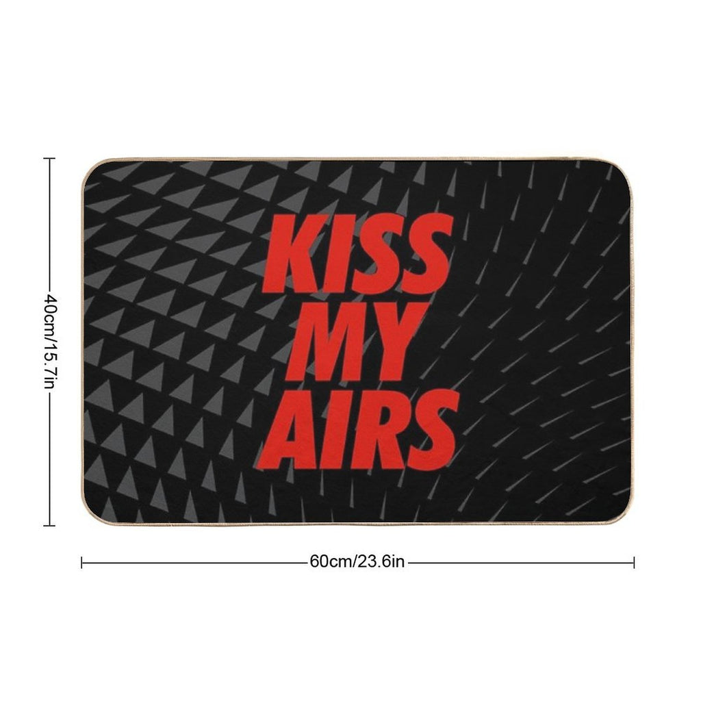 Kiss My Airs Sneaker Head Hype Red & Black  Rapid-Drying Bath Mat
