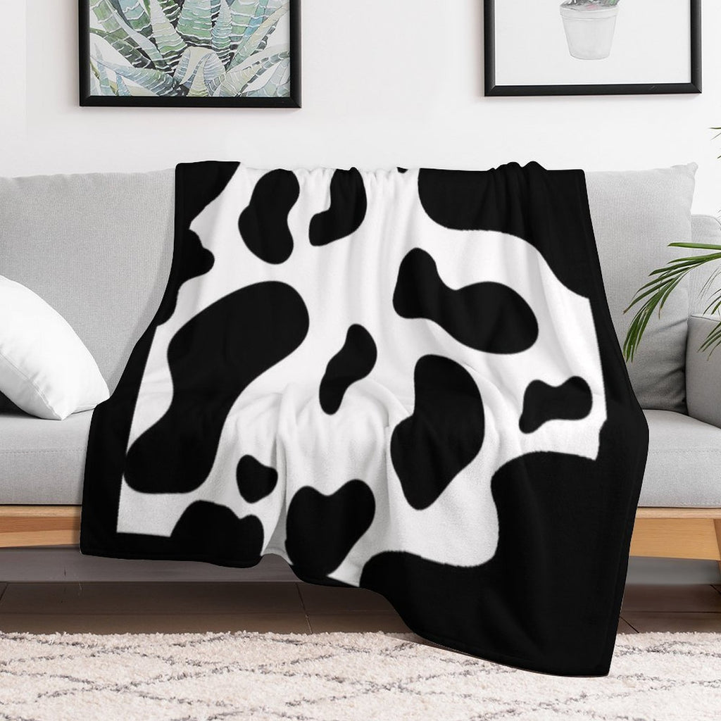 Cow Print Eco-conscious Throw Blanket