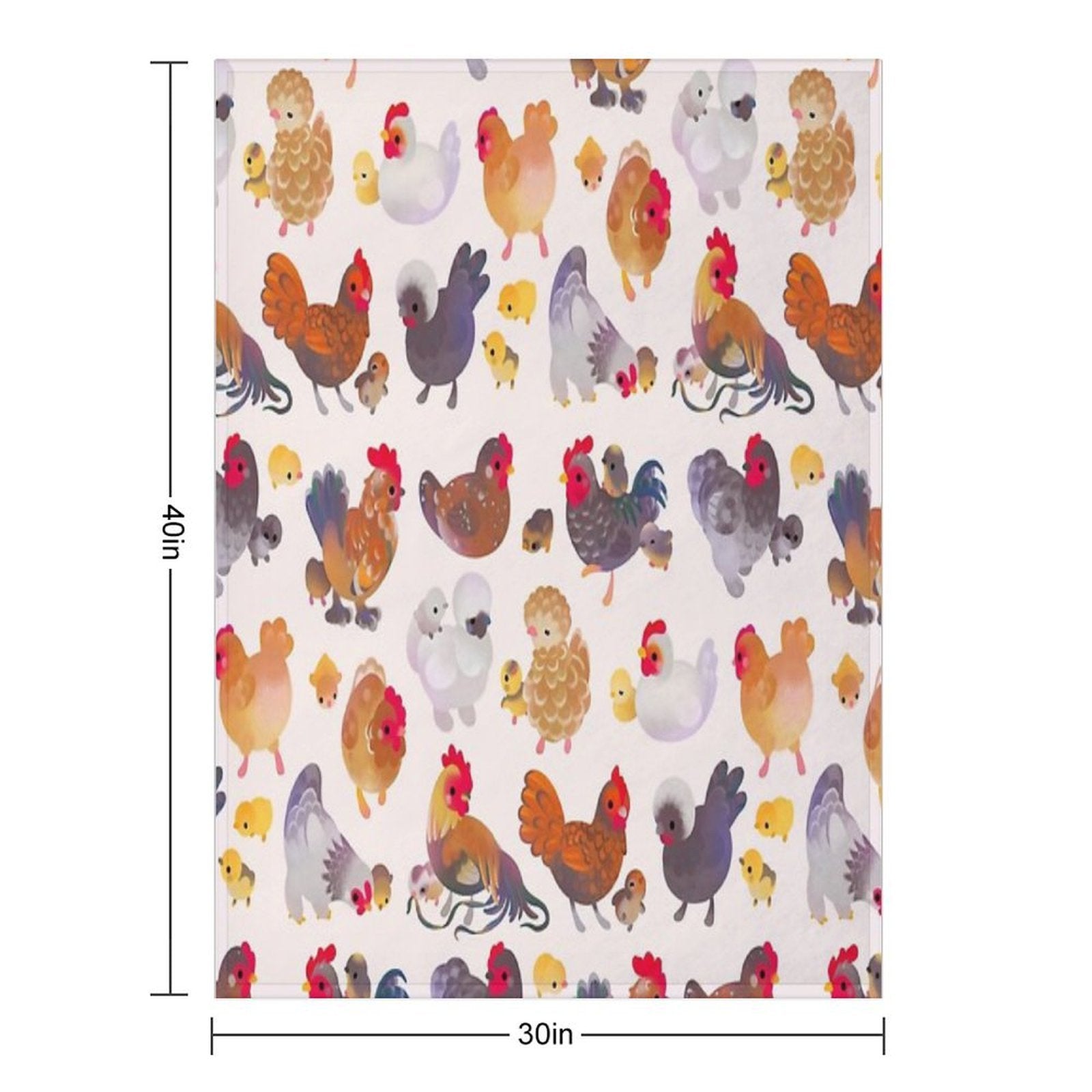 Chicken And Chick - Pastel Lightweight Throw Blanket
