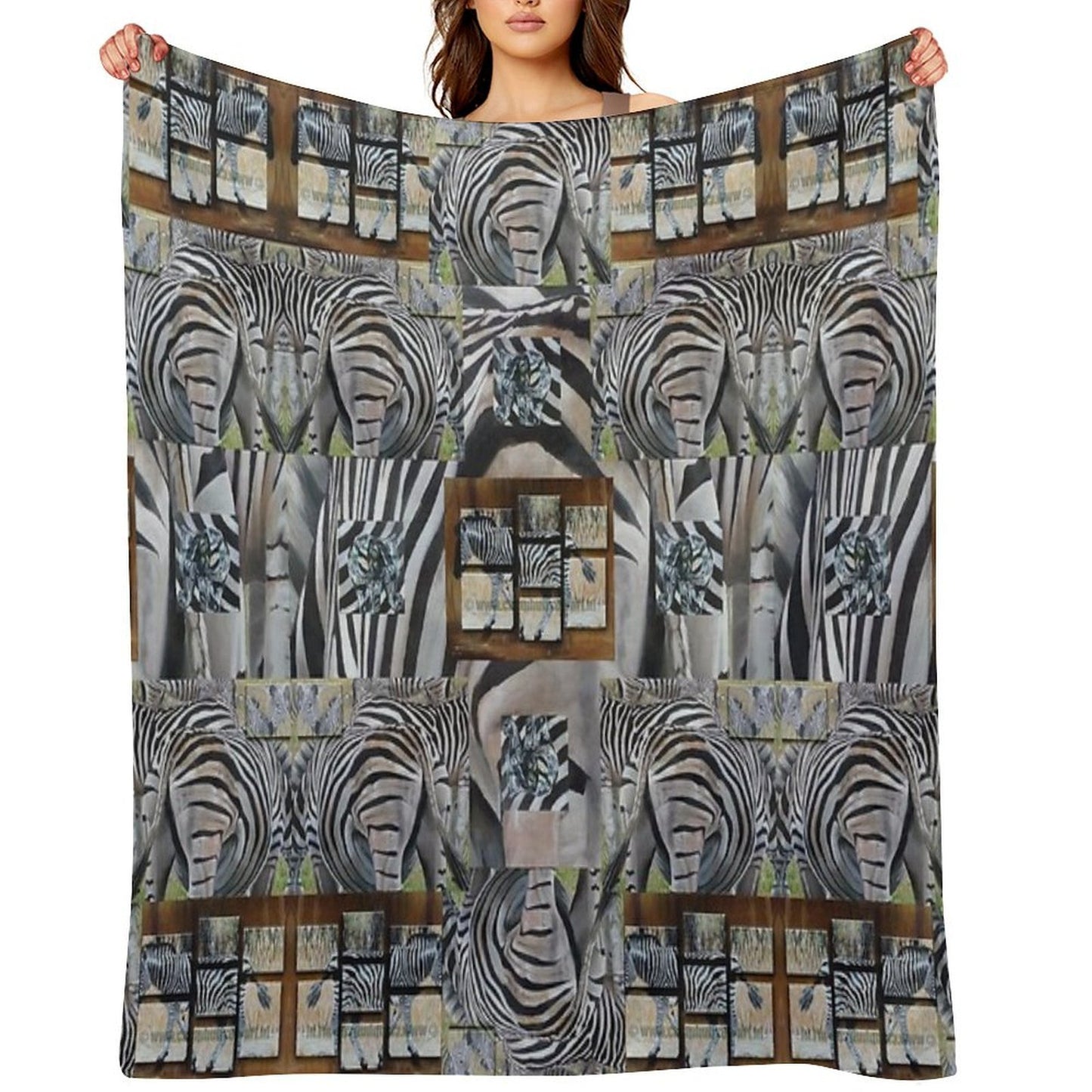 Zebra Pattern Gift-ready Throw Blanket