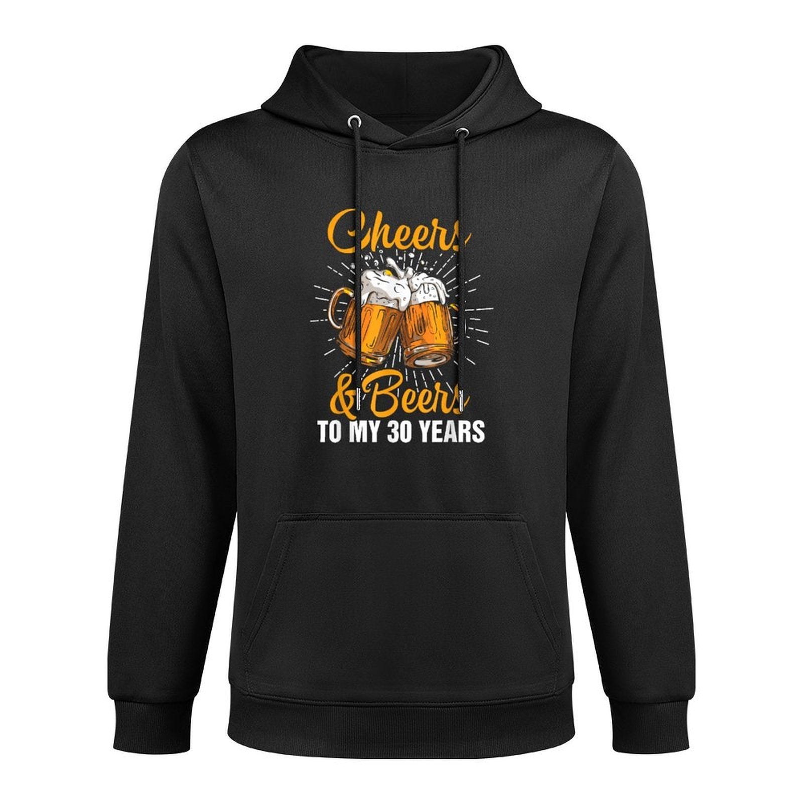 Cheers Beers to My 30 Years Funny Gift 30th Birthday Cotton-Polyester Blend Hoodie