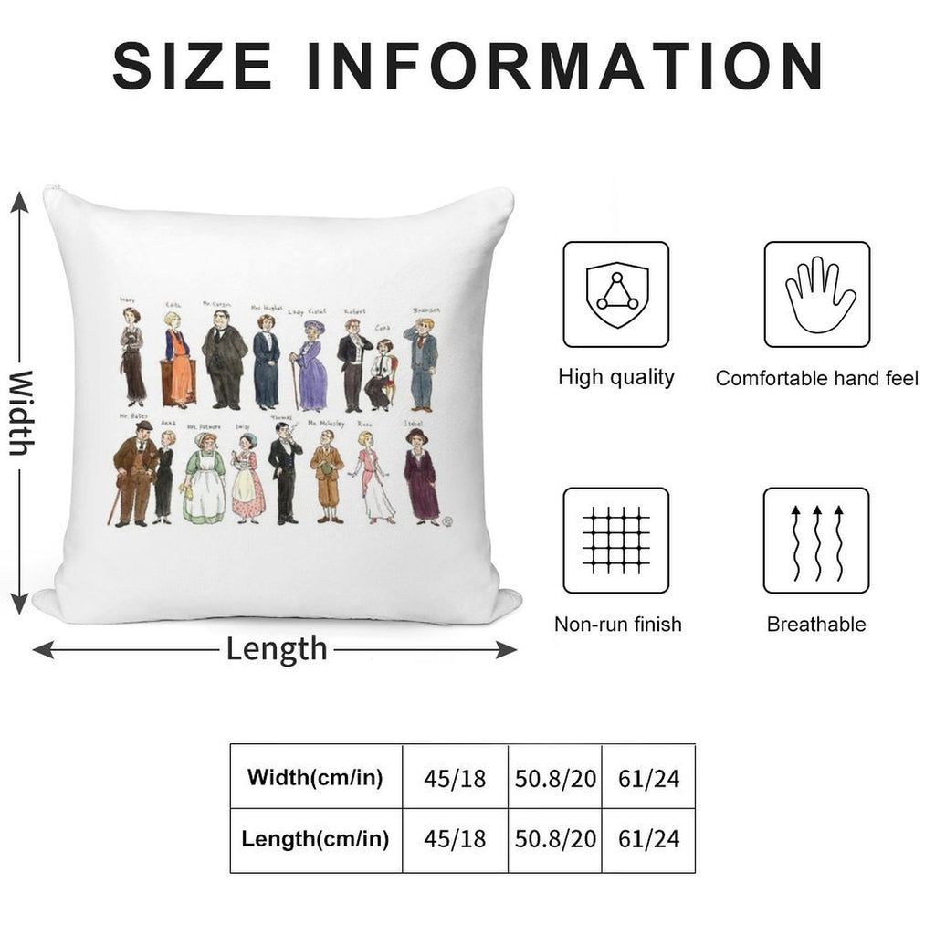 Downton A. Portraits Soft Home Decor Throw Pillow