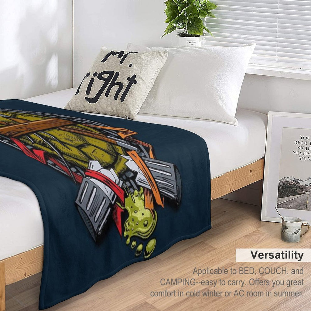 Turtle Family Crest - Full Color Durable Throw Blanket