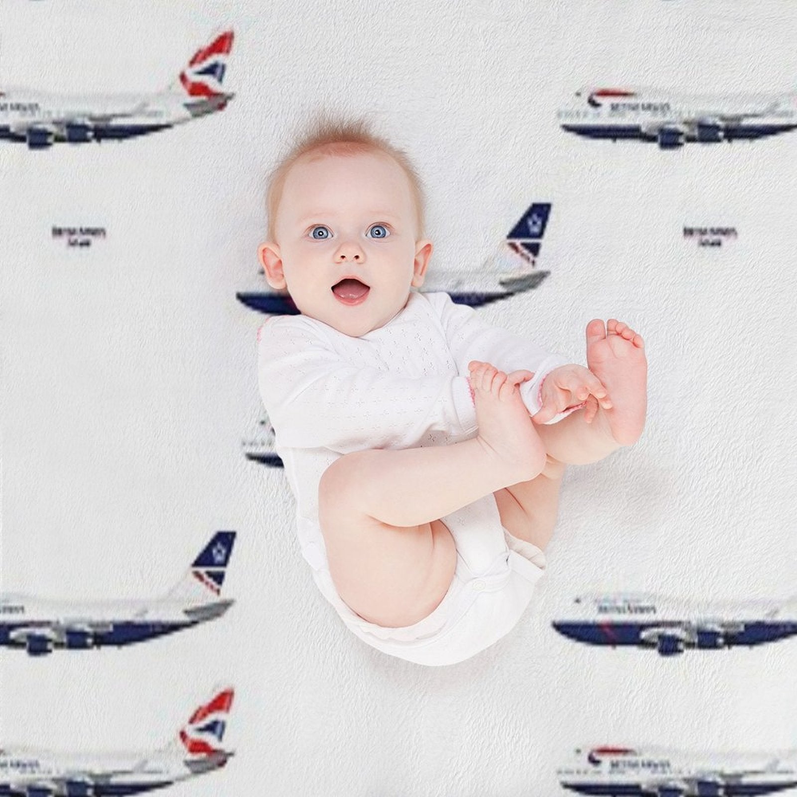 British Airways 747s Compact Throw Blanket