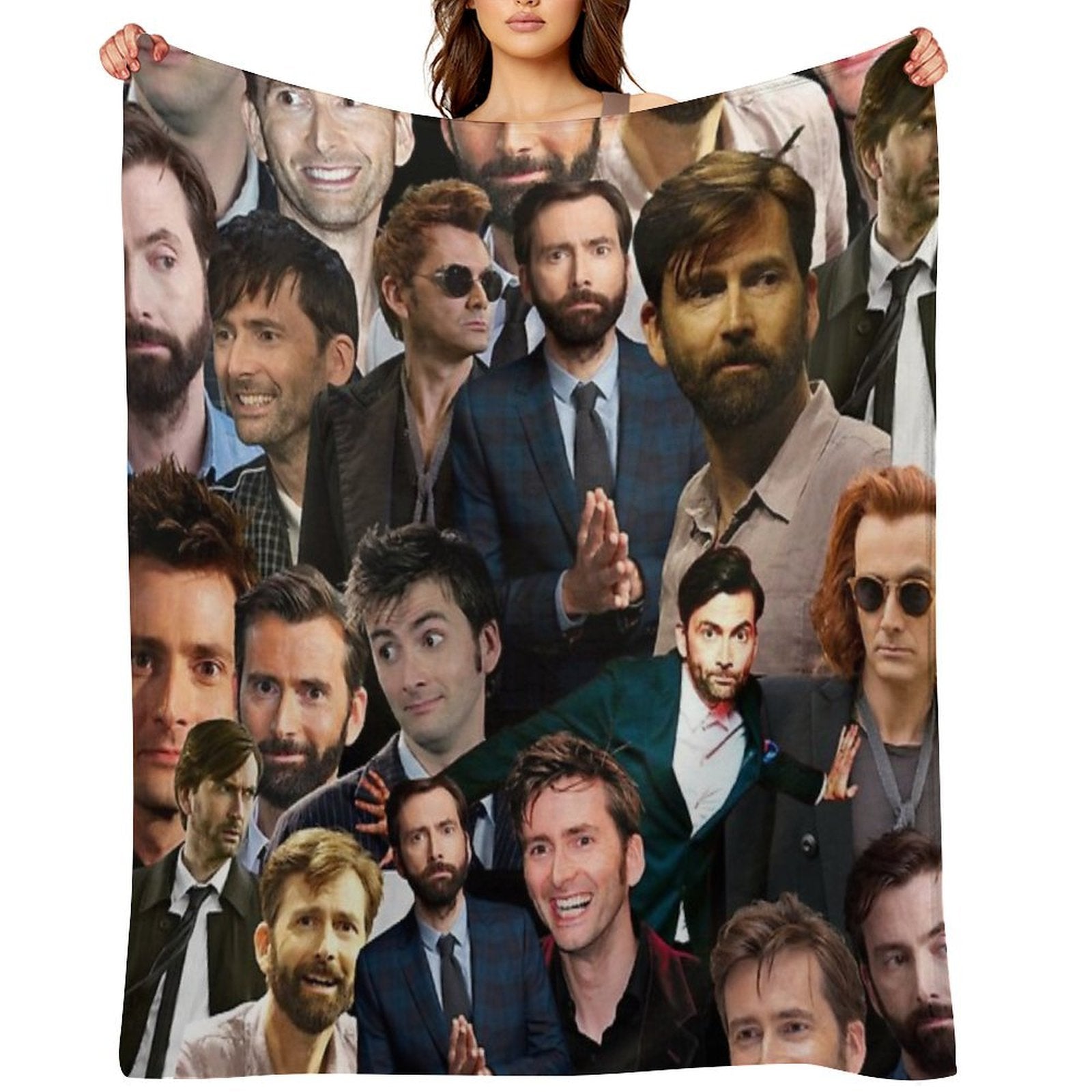 David Tennant Collage Travel-friendly Throw Blanket