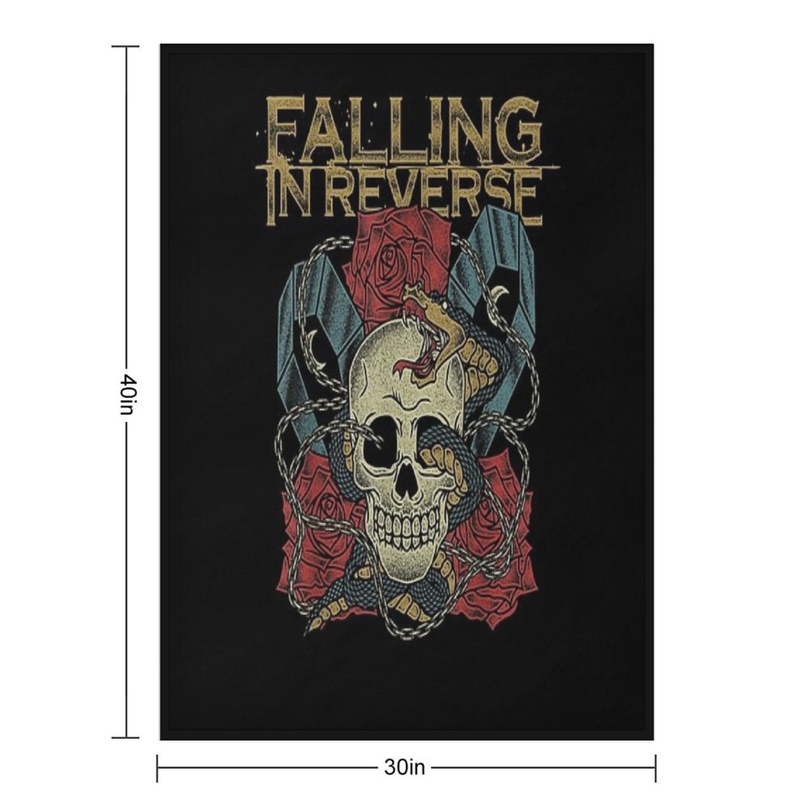 Falling In Reverse - Official Merchandise - The Death Vintage Anti-pilling Throw Blanket