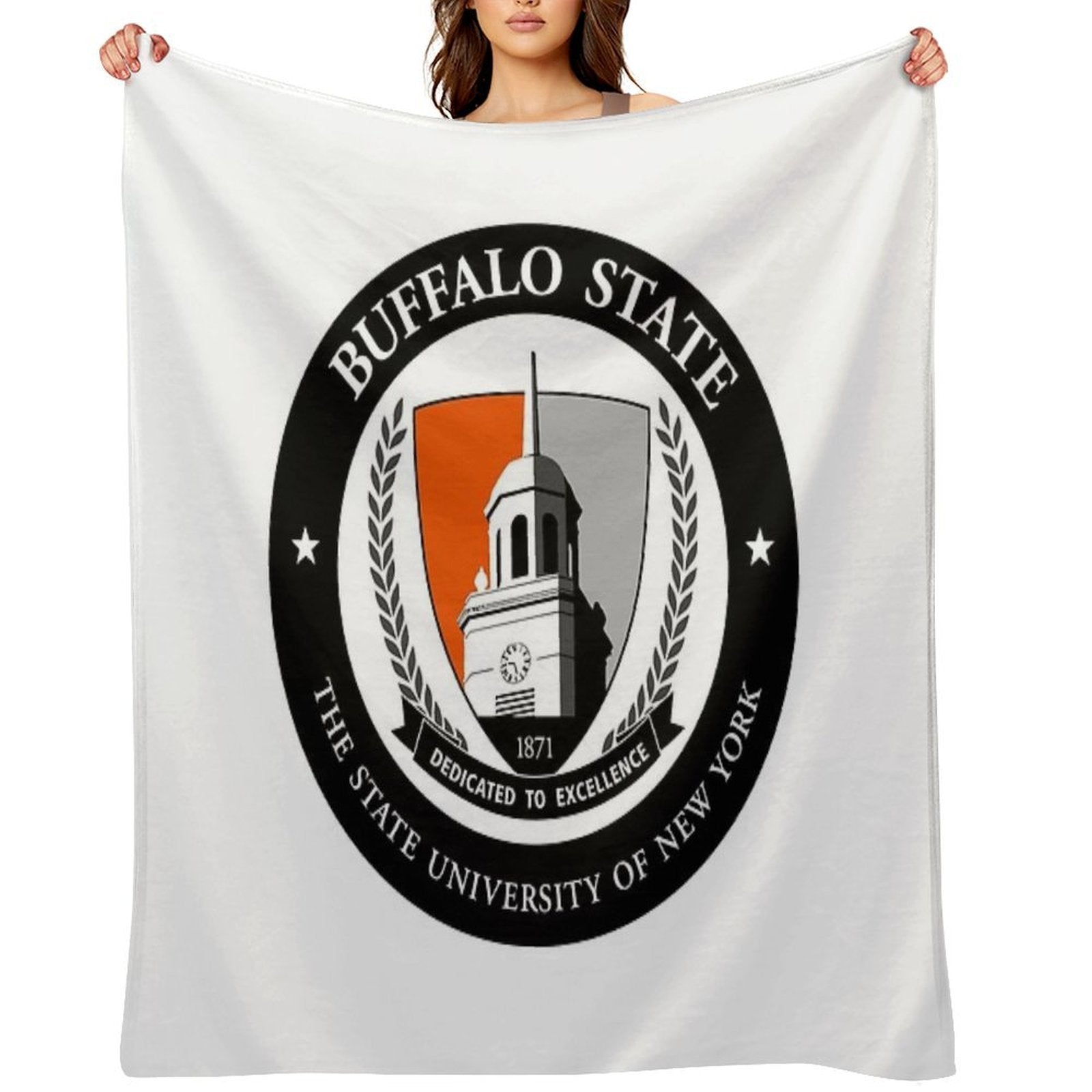 SUNY Buffalo St. College Easy Care Throw Blanket