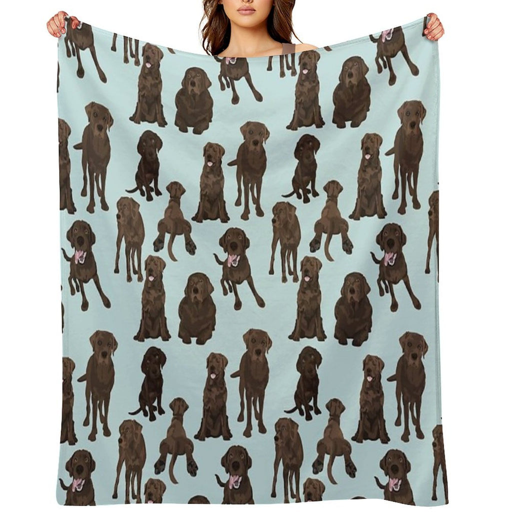 Chocolate Lab Quick-dry Throw Blanket