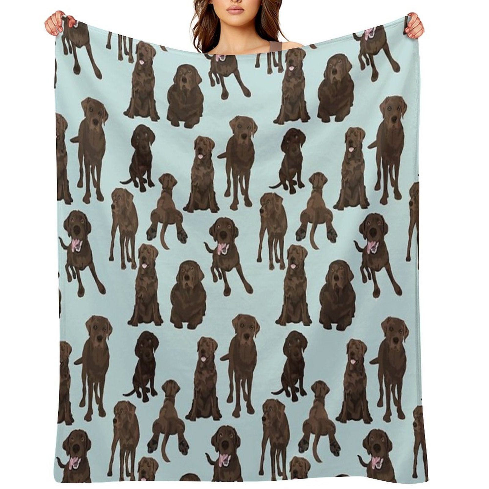 Chocolate Lab Quick-dry Throw Blanket