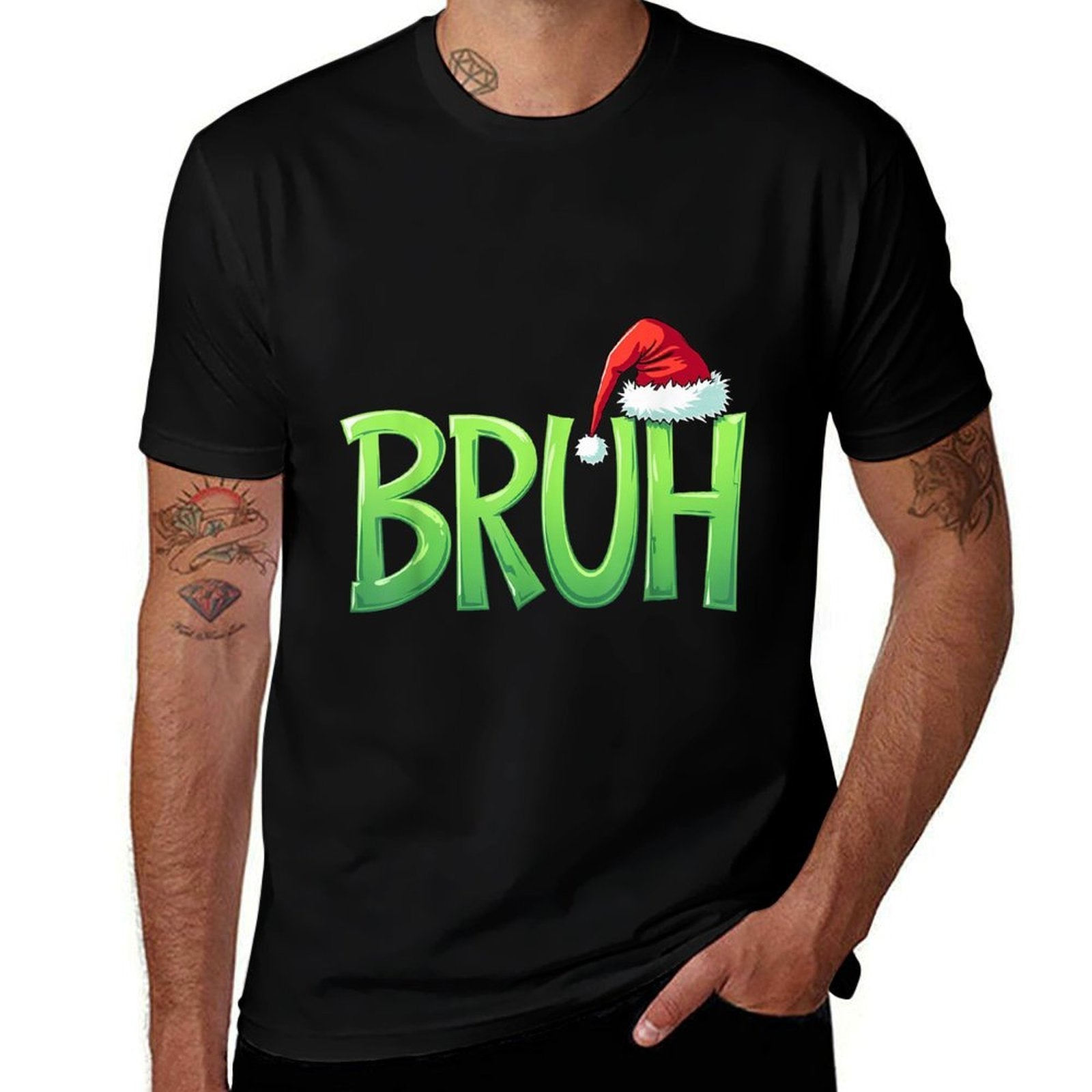 Bruh Christmas Kidsns Boys Funny Christmas Humor Meme  Moisture-wicking T-Shirt