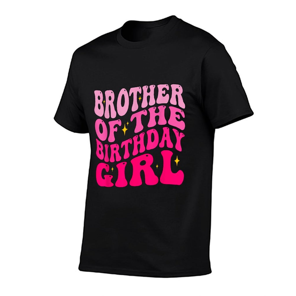 Brother of The Birthday Girl Birthday Party Groovy Retro  Relaxed-fit T-Shirt