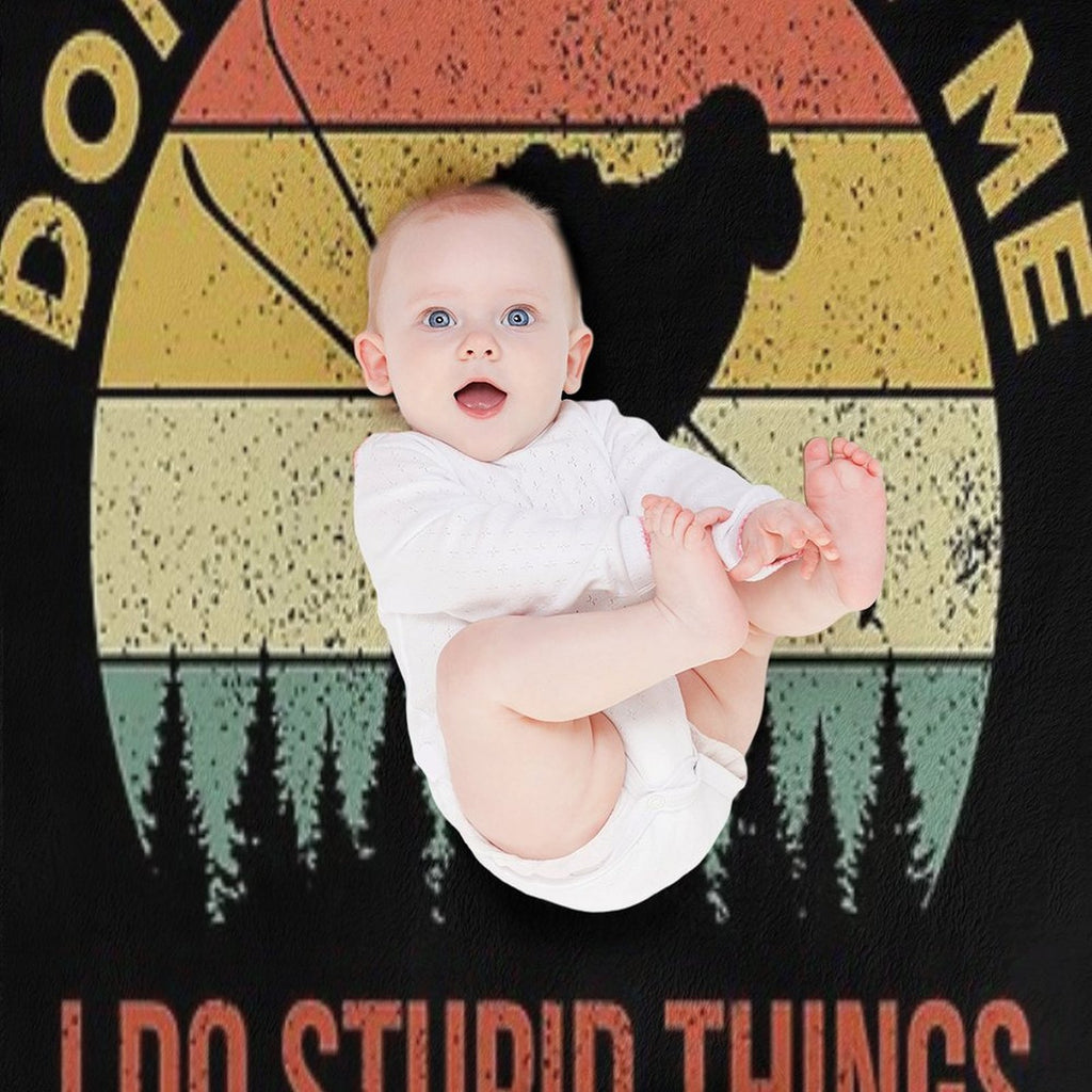 Don't Follow Me I Do Stupid Things Skiing Quick-dry Throw Blanket