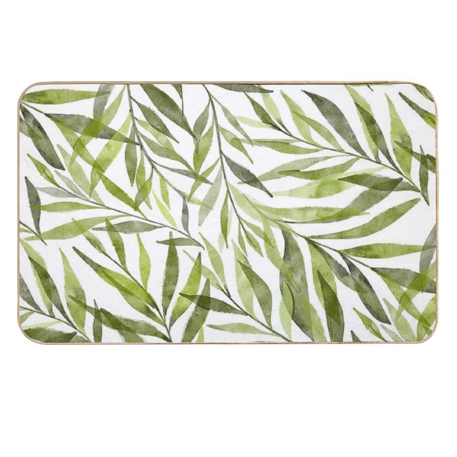 Delicate Eucalyptus Leaves  Stain-Proof Bath Mat