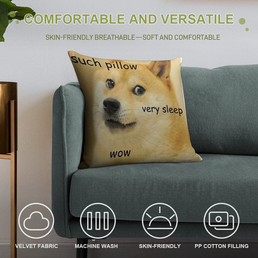 Such Pillow Very Sleep Soft Luxury Feel Throw Pillow