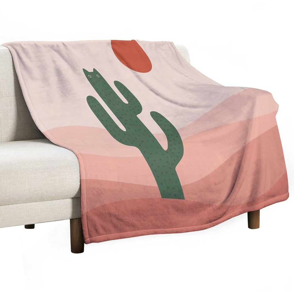 Cat Landscape 84 Cat-tus Durable Throw Blanket