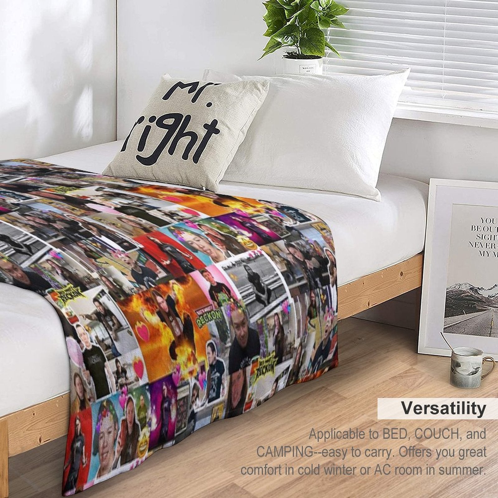 Nat Mega Collage! Easy Care Throw Blanket