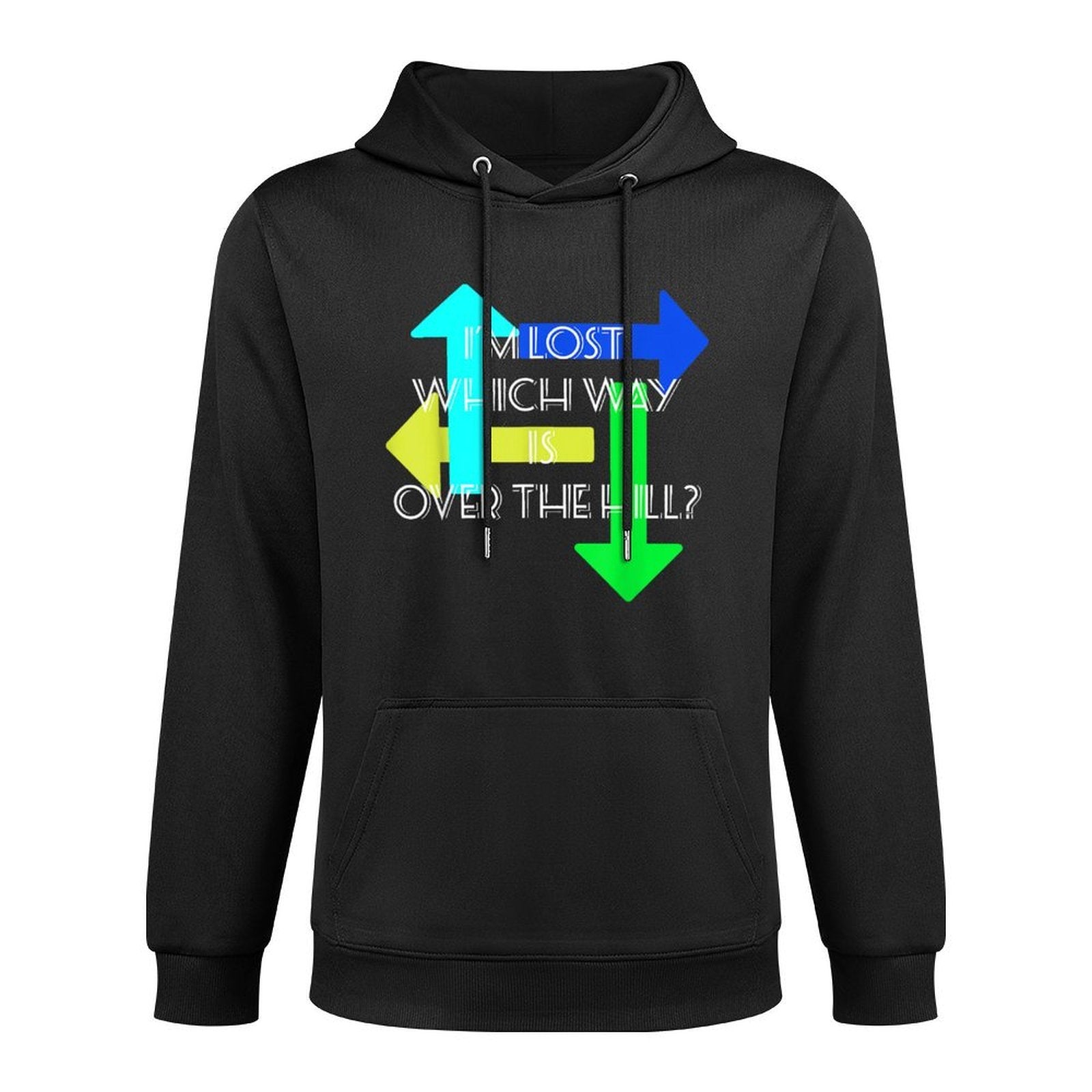 Which Way Is Over The Hill Shirt 40th Birthday Machine Washable Hoodie