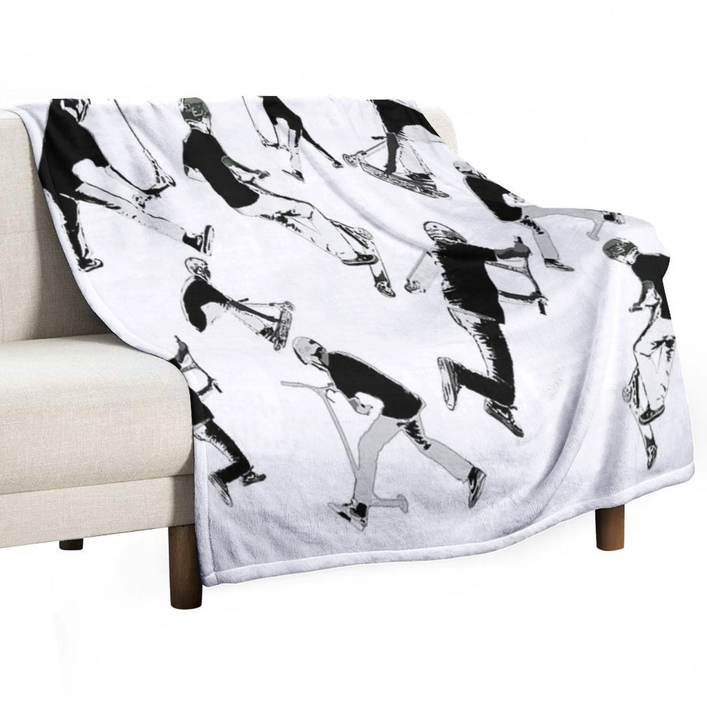 Airtime!- Stunt Scooter Fun Eco-conscious Throw Blanket