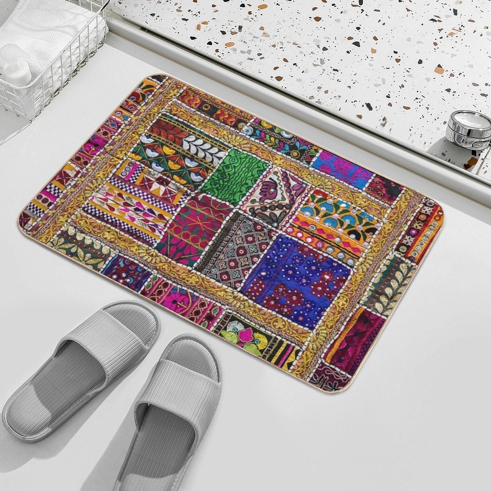 Patchwork  Odorless Bath Mat