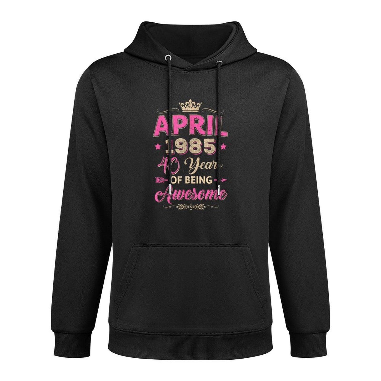April 1985 40 Years Of Being Awesome Retro 40Th Birthday Breathable Fabric Hoodie