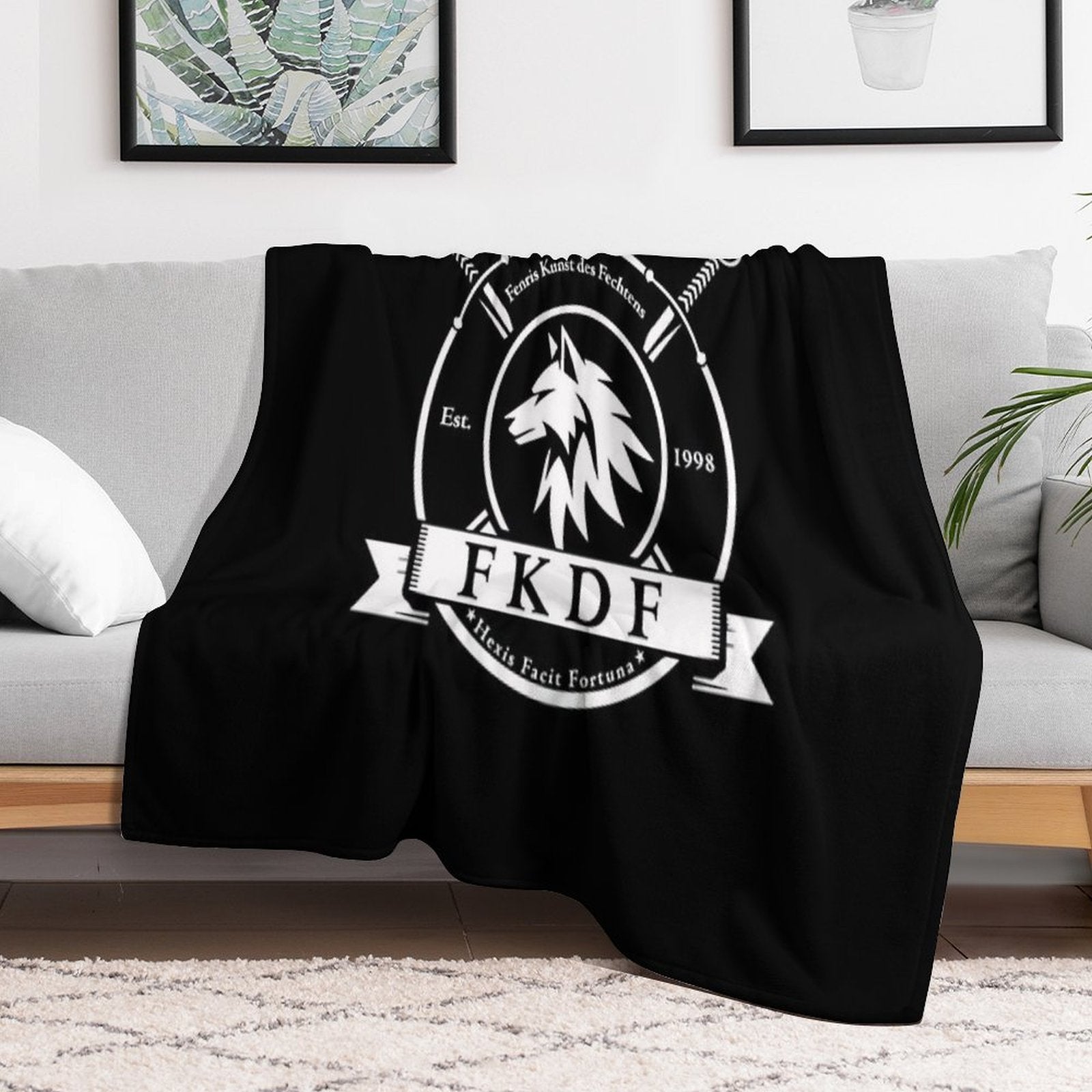 Fenris Flag Velvety-soft Throw Blanket