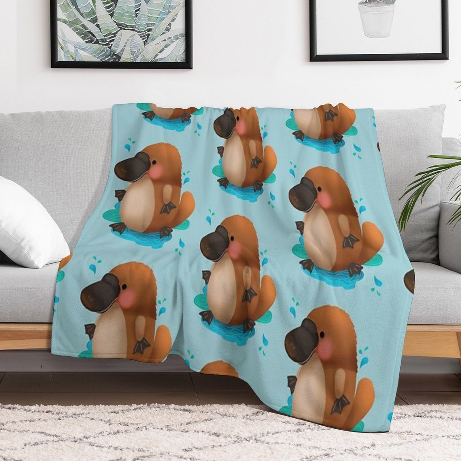 Platypus Puggle Versatility Throw Blanket