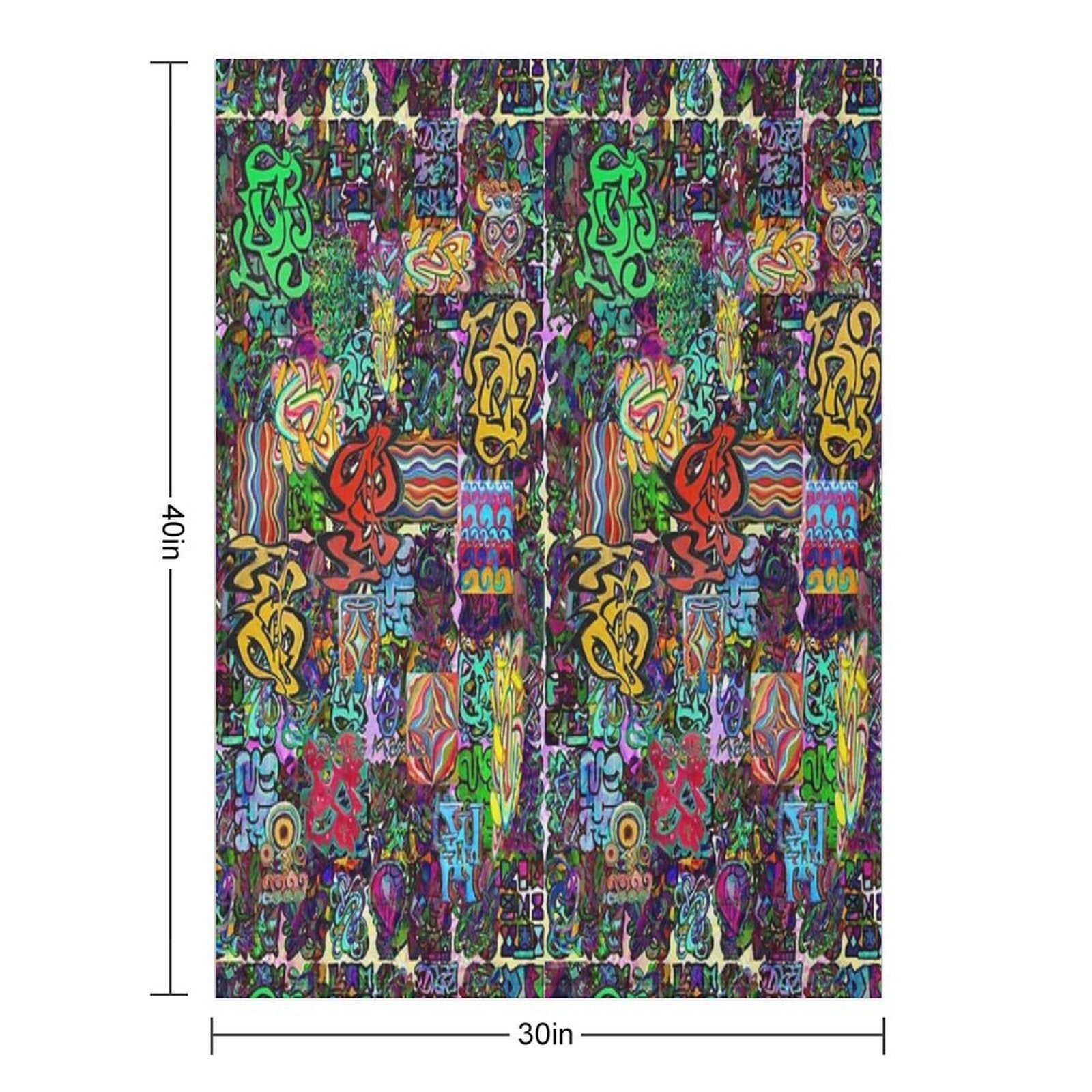 Pop Abstract Durable Throw Blanket