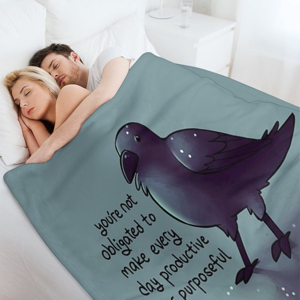You're Not Obligated to Make Every Day Purposeful Raven Compact Throw Blanket