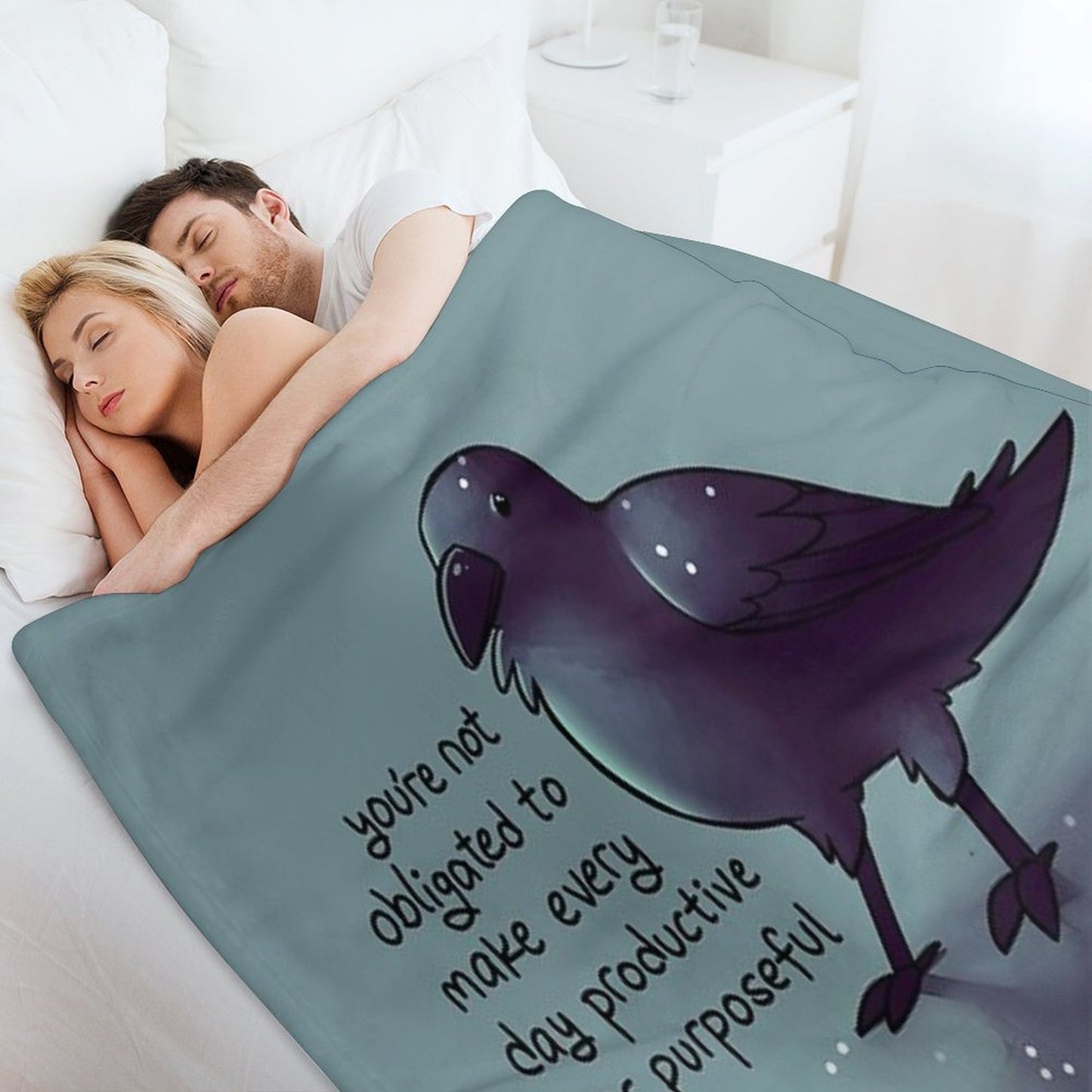 You're Not Obligated to Make Every Day Purposeful Raven Compact Throw Blanket