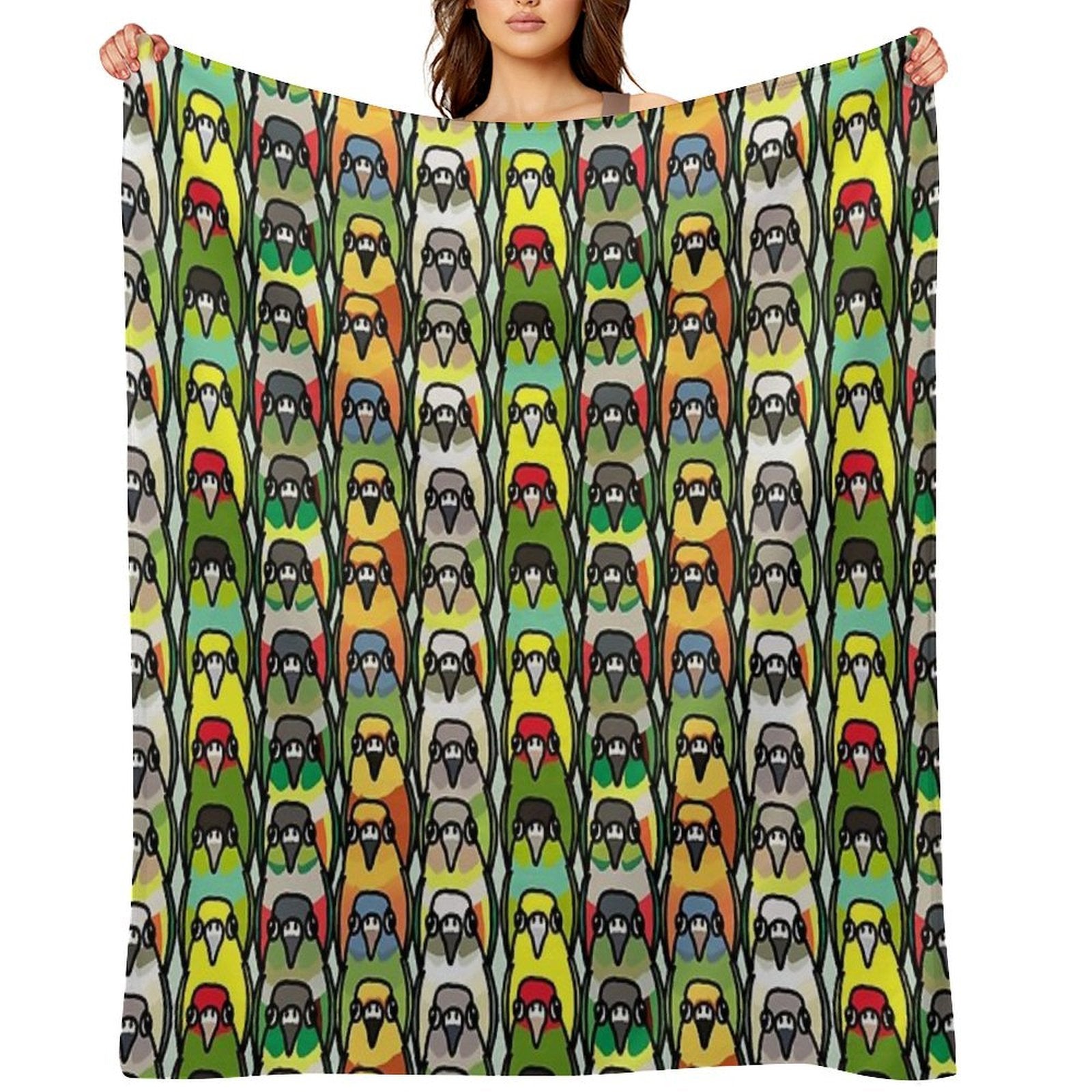Conure Pattern Easy Care Throw Blanket