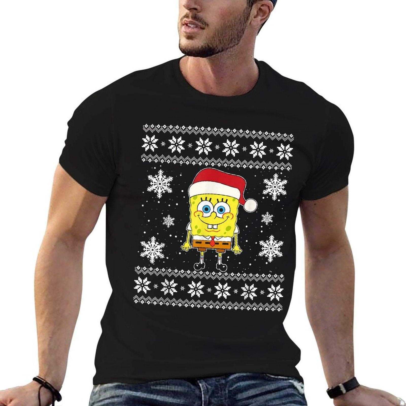 Mademark X SpongeBob SquarePants - Spongebob SquarePants Holiday Christmas Graphic  Easy-care T-Shirt