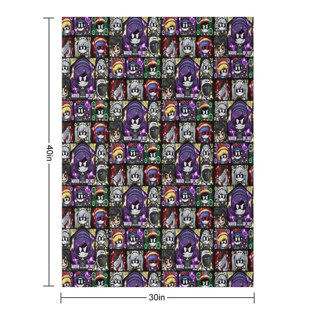 Murder Drones Fanart Chibis Durable Throw Blanket