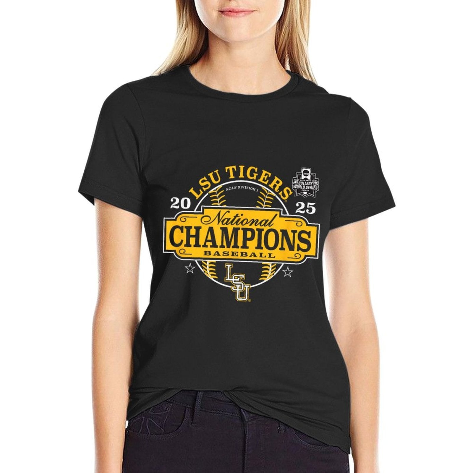 LSU Tigers Baseball National Champs 2025 MCWS Winner Comfortable T-Shirt