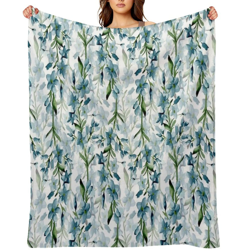Blue Branches Lightweight Throw Blanket