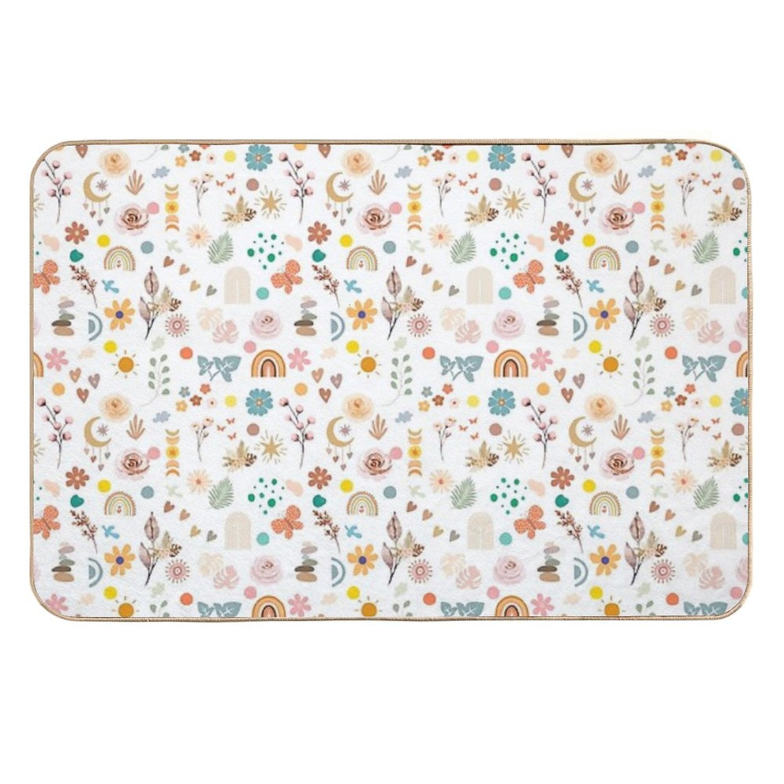 Boho Seamless Pattern  Stain-Proof Bath Mat