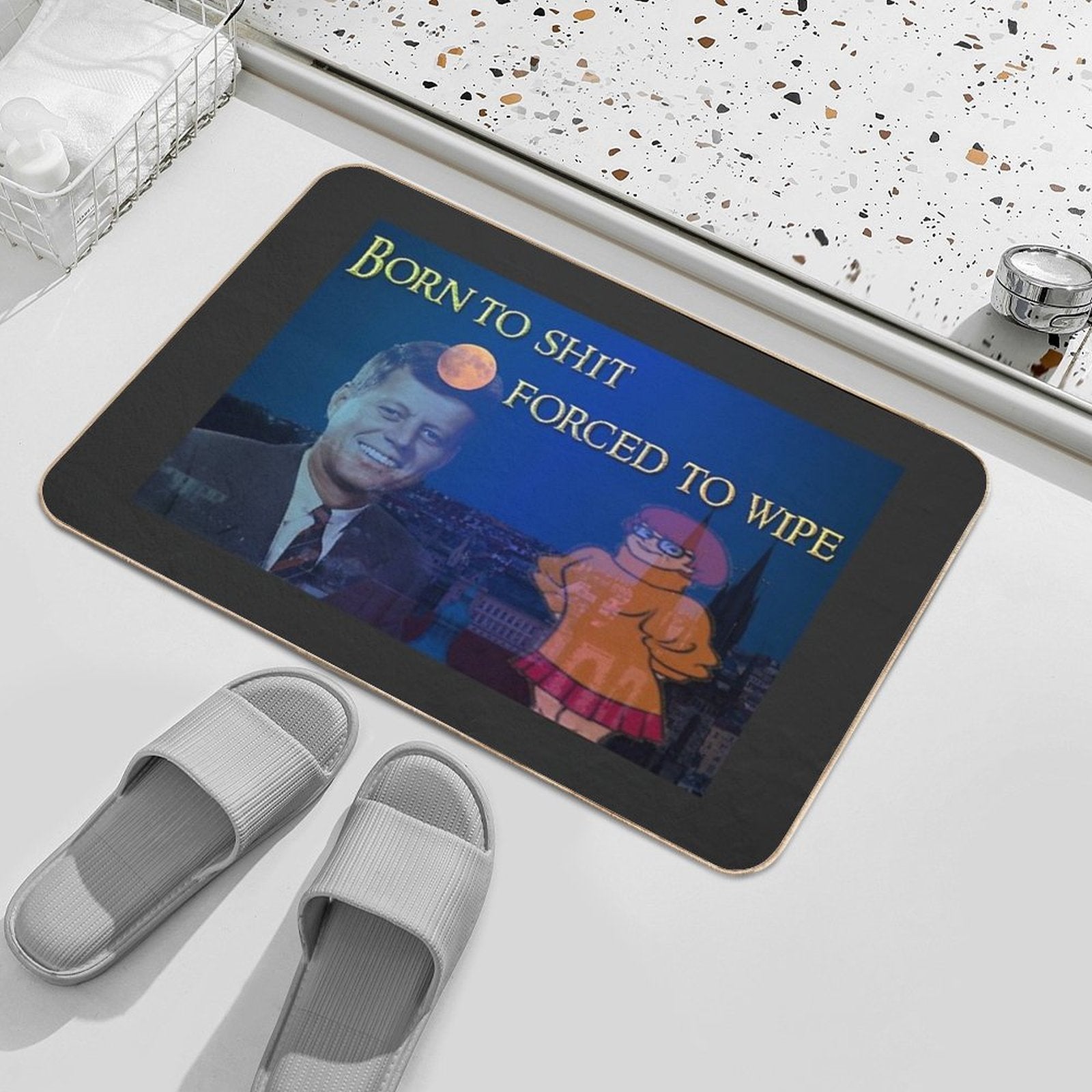 Born to Shit, Forced to Wipe  Long-Lasting Bath Mat