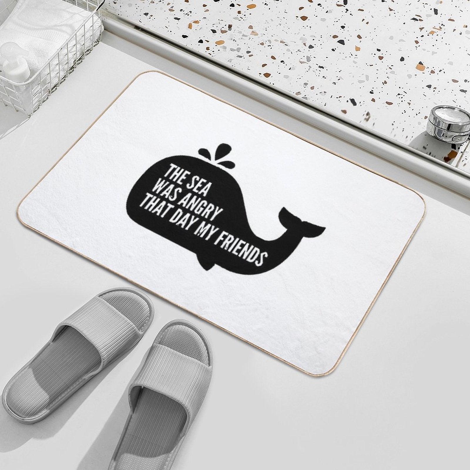 The Sea Was Angry That Day My Friends  Easy To Clean Bath Mat