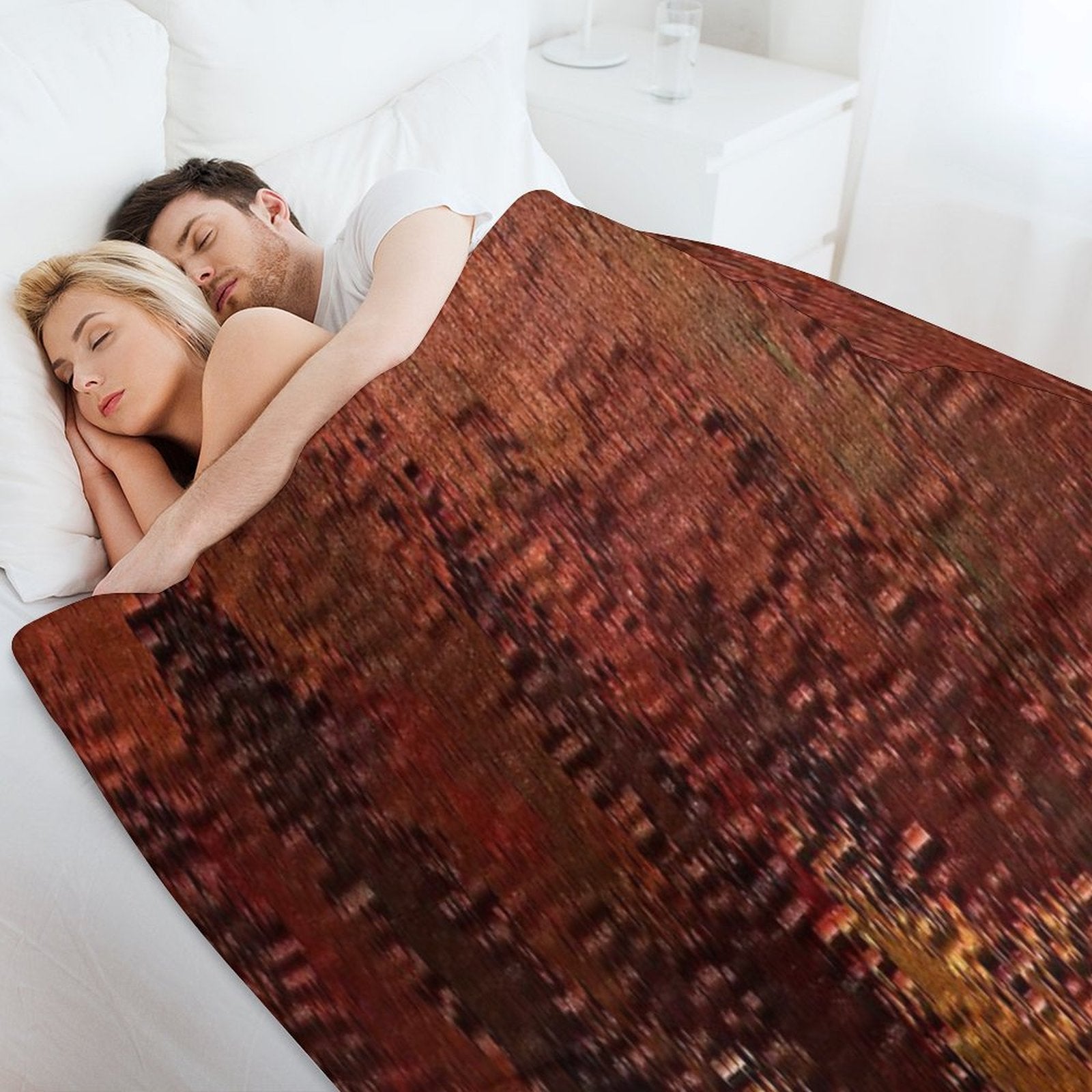 Copper Bronze Anti-pilling Throw Blanket