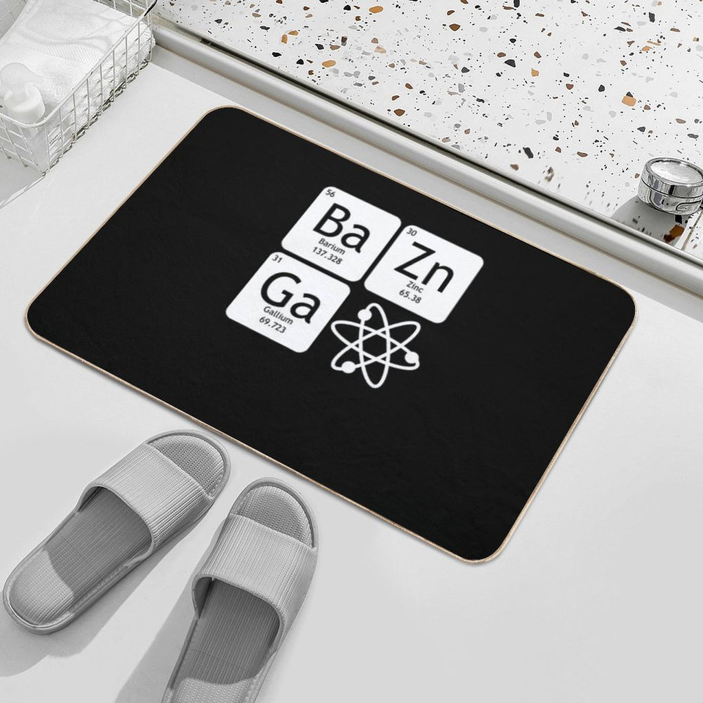 BaZinGa And Atom Classic T-Shirt  Slip-Resistant Bath Mat