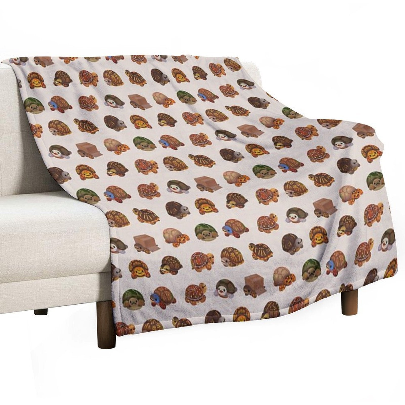 Box Turtle Plush Throw Blanket