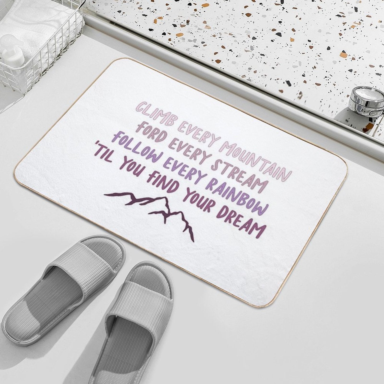 Sound of Music Climb Every Mountain  High-Traffic Bath Mat
