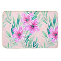 Soft Watercolour Flowers with Foliage  Non-Slip Bath Mat