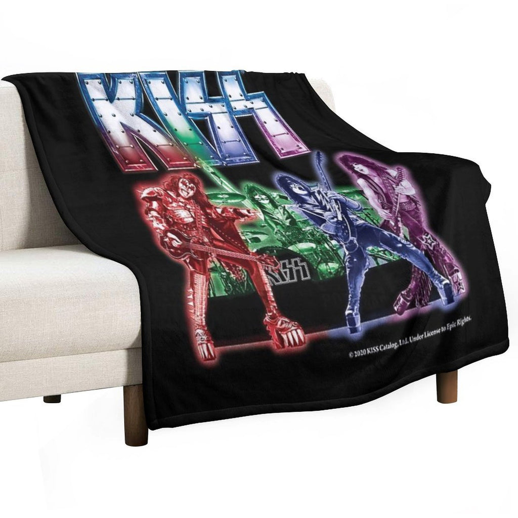 KISS Band Machine-washable Throw Blanket