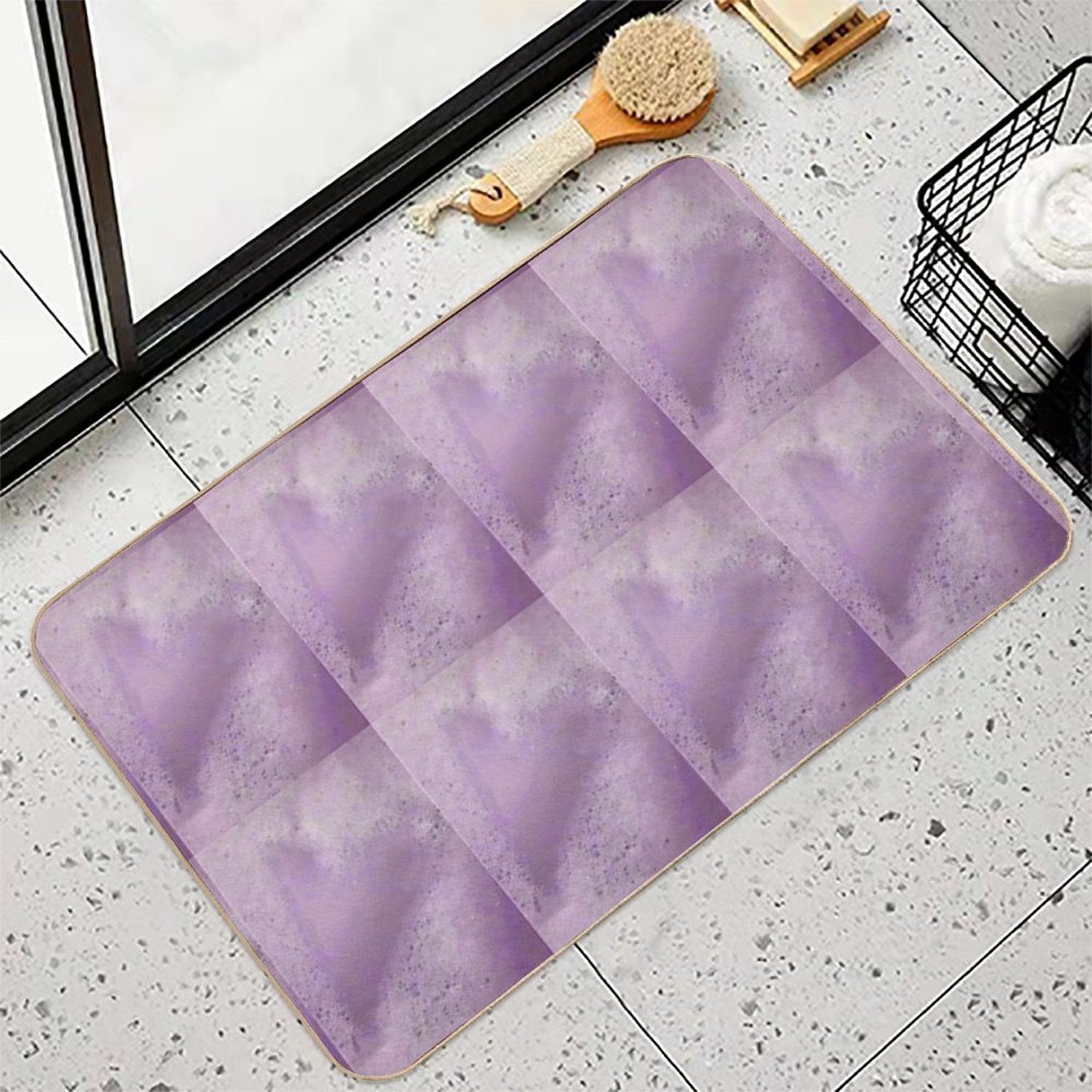 Bubbles Lavender  Stain-Proof Bath Mat