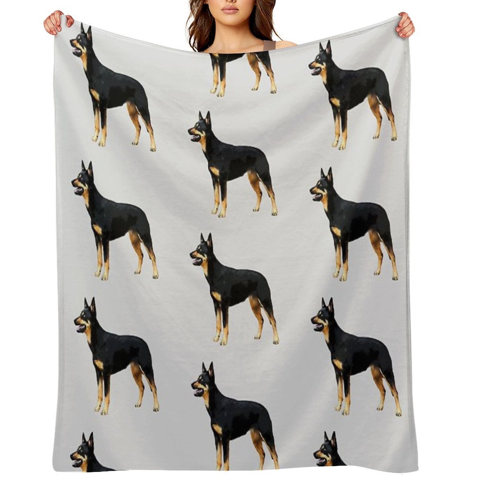 Kelpie- Australian Black And Tan Kelpie Durable Throw Blanket