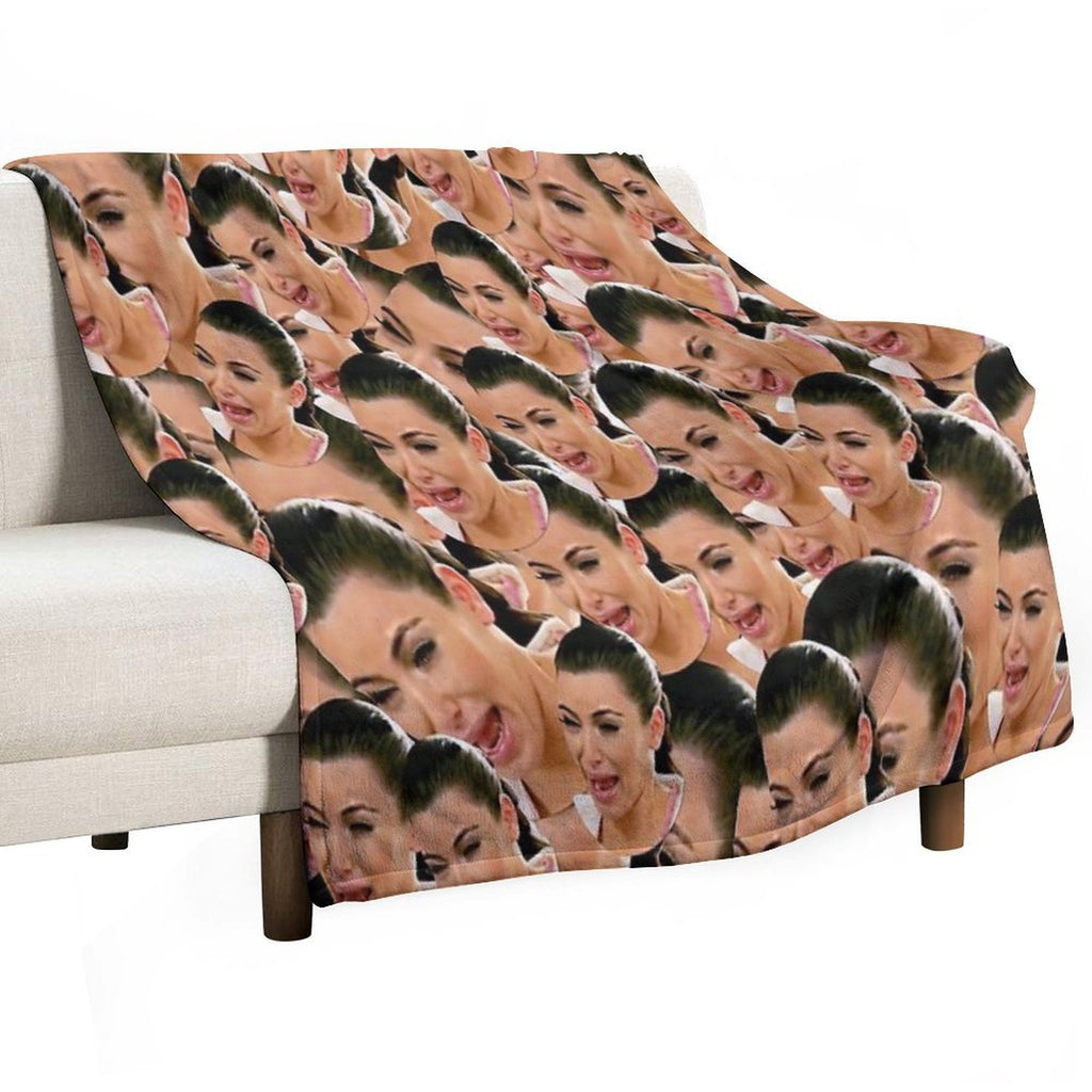Crying Kim Kardashian Quick-dry Throw Blanket