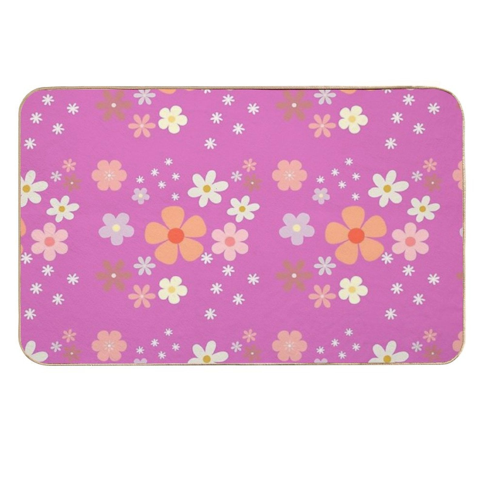 Wallpaper Frenzy Flower Power  Multi-Purpose Bath Mat