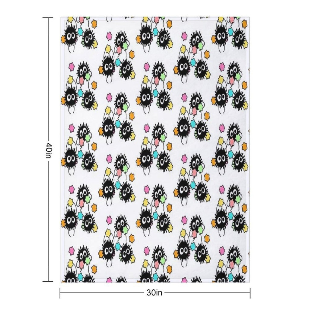 Happy Soot Sprites Shrink-resistant Throw Blanket