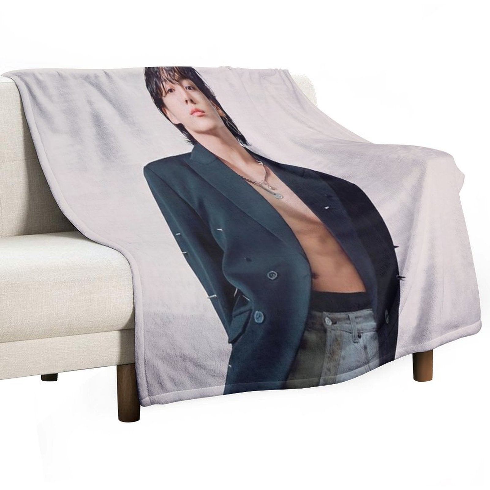 Bts Jungkook Velvety-soft Throw Blanket