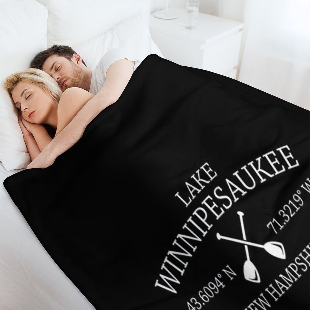 Classic Lake Winnipesaukee Design Comfort Throw Blanket